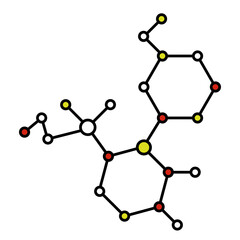 Molecular Chain Colorful Logo Icon Illustration