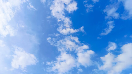 Summer blue sky cloud gradient light white background. Beauty clear cloudy in sunshine calm bright winter air background.