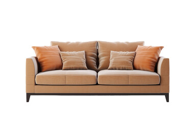 Plush Sofa Charm on Transparent Background.