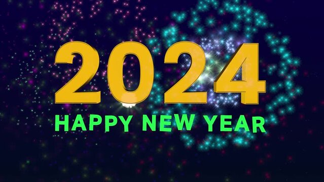 2024 new year, new year greetings, animated greetings, Happy new year
