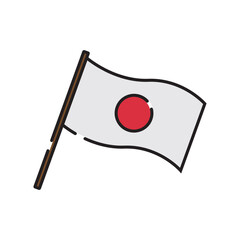 japanese flag icon vector