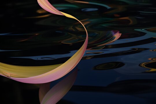 water lily in the night with cristmas glow