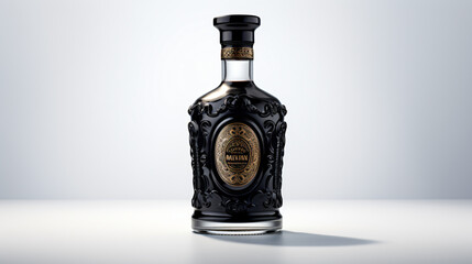 Black whiskey bottle