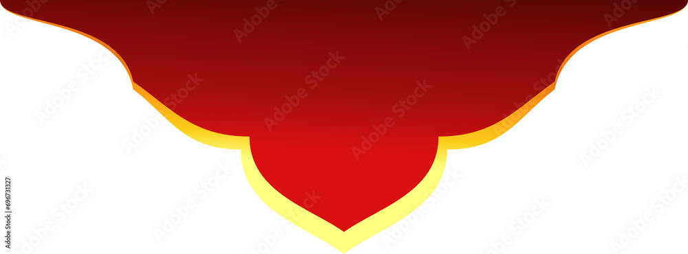 Wall mural red gold header. header design element
