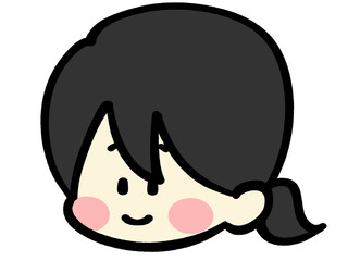 Fototapeta premium ママの顔のみイラスト素材