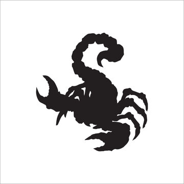 black scorpion silhouette vector can be used as graphic design