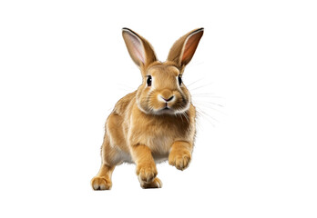 Fototapeta premium _Golden_rabbit_running_closeup_