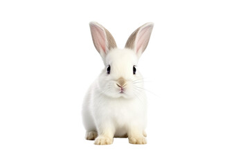 _Portrait_of_a_white_cute_rabbit