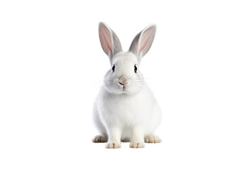 Obraz na płótnie Canvas cute_animal_pet_rabbit_or_bunny_white_color