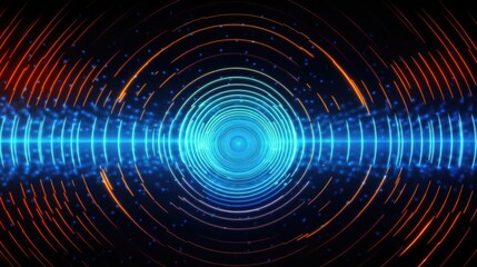 A captivating image featuring a mesmerizing blue and red spiral. This image can be used for various creative projects