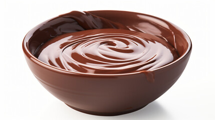 Bowl of melted dark chocolate