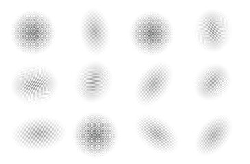 Abstract circle halftone. Geometric dots gradient. Element design
