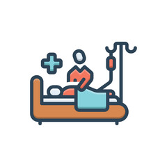 Color illustration icon for treatment 