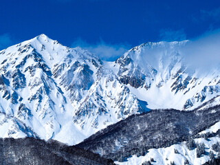 Obraz premium 長野県白馬村 北アルプス