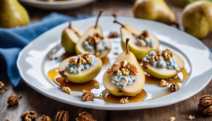Pear, Blue Cheese, and Walnuts 