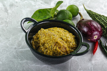 Indian cuisine - pork masala sauce