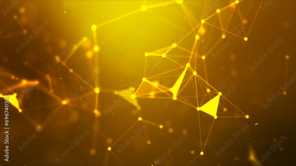 Poster abstract background dot and connect line for cyber technology futuristic and network connection conc