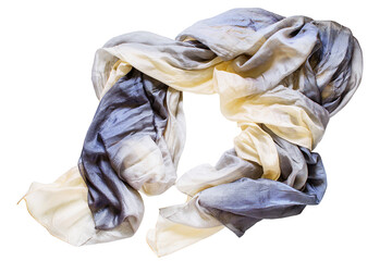 Draped scarf isolated
