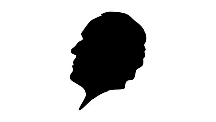 David Farragut silhouette, high quality vector