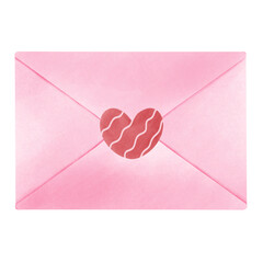 Watercolor love letter with wings