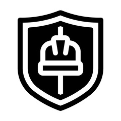 Labour Shield Glyph Icon