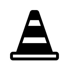 Traffic Cone Glyph Icon