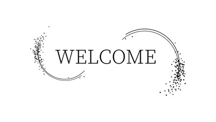 welcome text on white background	