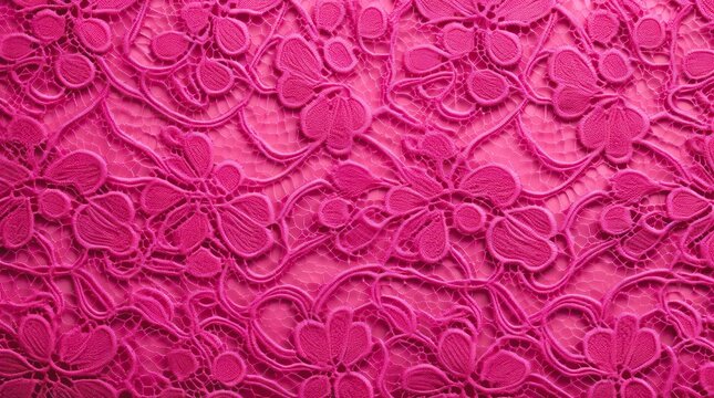 Pink floral lace texture.