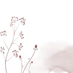 Minimal Line Botanical Background