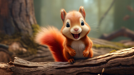 Cute little red squirel