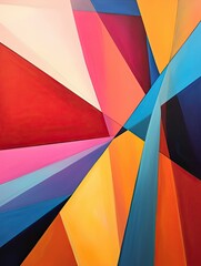 Fototapeta premium Bold Geometric Beauty: Contemporary Abstract Art for Modern Home Decor