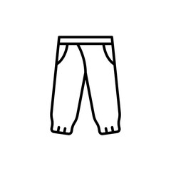 Long pants outline icons, clothing minimalist vector illustration ,simple transparent graphic element .Isolated on white background