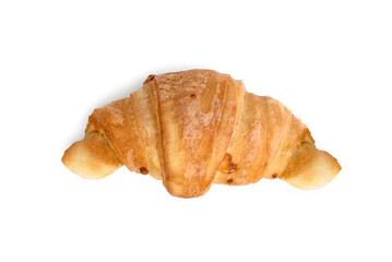 Fresh croissant isolated on white background.