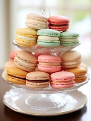 Obraz premium Decadent Delights: Artisan Macarons for a French-inspired Bakery Kitchen