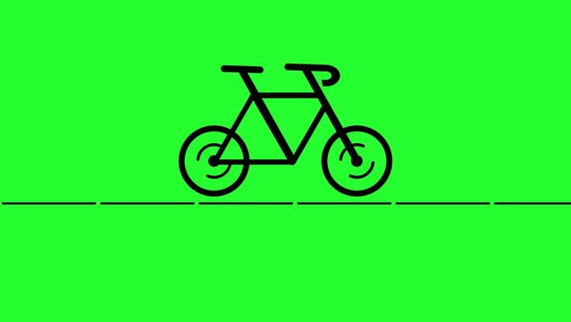 bicycle animated video. bicycle rice concept