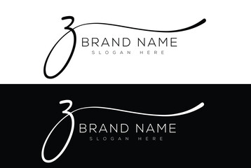 B handwritten signature logo design