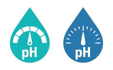 pH balanced label flat icons