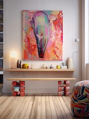 Energy-Efficient Teen Bedroom Art: Sporty Skateboards Bursting with Youthful Vibes