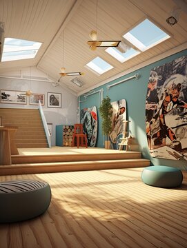 Edgy Skate Parks: Vibrant Action Sports Imagery for Youth Rooms