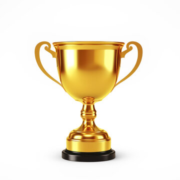 gold cup isolated on transparency background