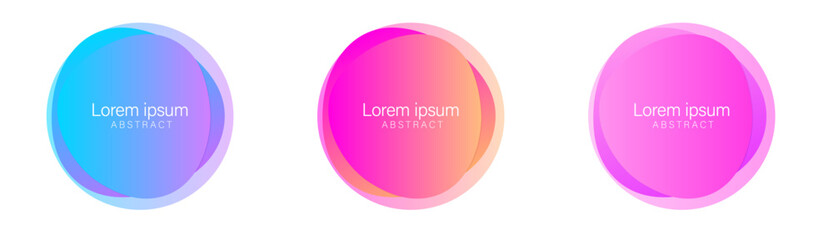 Abstract liquid shape modern banner template, Set liquid shape