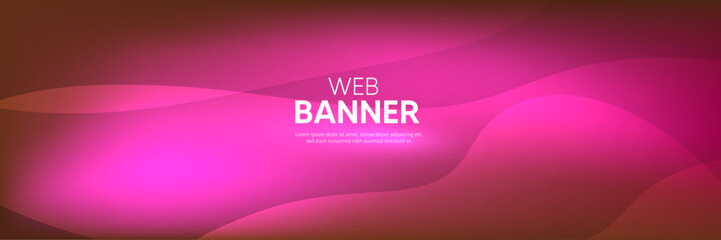 Background with circles, Pink web banner