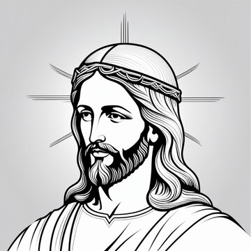 black and white portrait of a personJesus Christ is his art