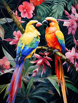 Tropical Birds: Exotic Wildlife and Colorful Accents for Patios.