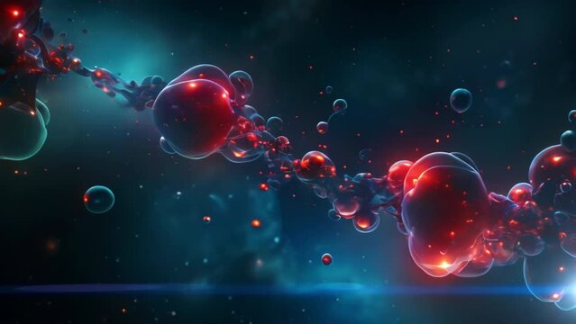 3D illustration of DNA molecules in space. Science, medical and technology background