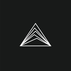 abstract triangle logo template design