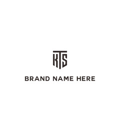 Obraz premium KTS logo. K T S design. White KTS letter. KTS, K T S letter logo design. Initial letter KTS linked circle uppercase monogram logo. K T S letter logo vector design. 