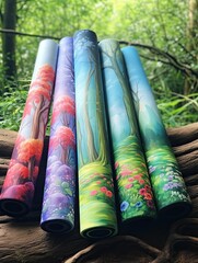 Yoga Mats for Peaceful Fitness Areas: A Wellness Core Essential - obrazy, fototapety, plakaty