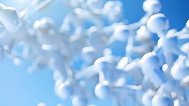 Detailed view of the molecular structure of a common sunscreen ingredient, zinc oxide, and its ability to ter and reflect UV rays.