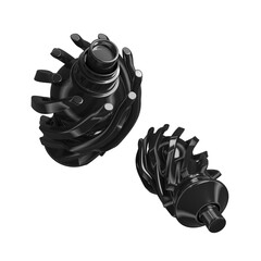 Metal abstract shape, 3d render © neurostructure